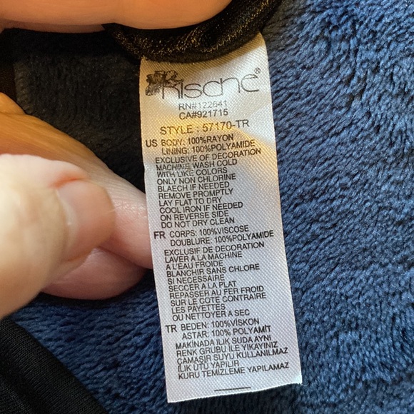 Great soft jersey dress by designer Kische. Made in Turkey. Size M. - Picture 6 of 6